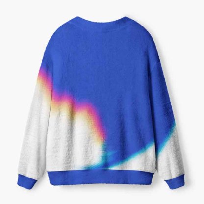 Soulisfree Digital Daydream, Reality Can Wait. Fuzzy Cardigan Sweater