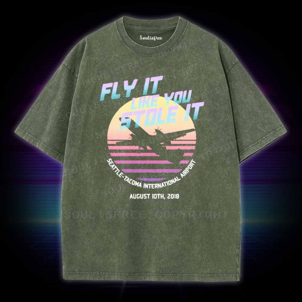 Soulisfree Fly It Like You Stole It Washed Tee