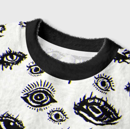 Soulisfree AWAKEN YOUR VISION  Women's Fuzzy Crewneck Sweater