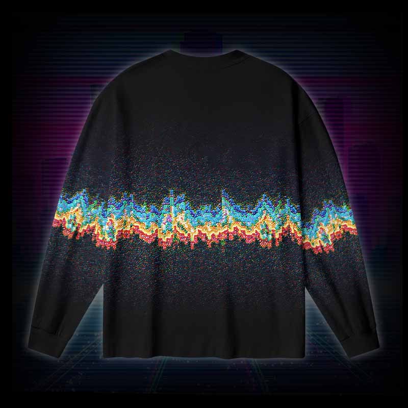 Soulisfree Energy Signal Long Sleeve Cotton Tee