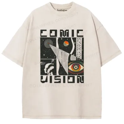Comic Vision Washed Space T-shirt