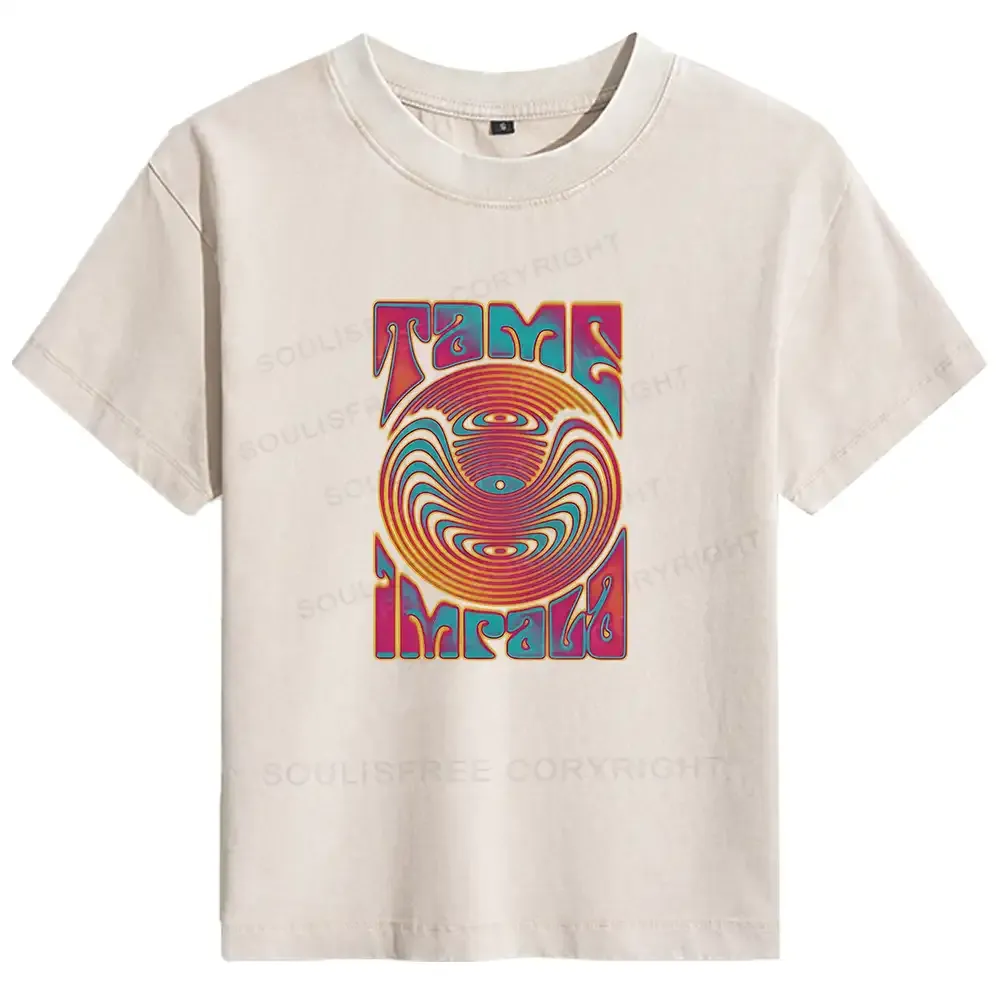 Psychedelic Moment Basic Washed T-shirt