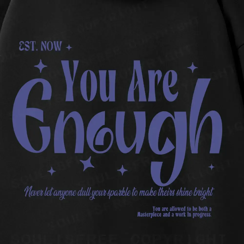 You Are Enough Fleece Hoodie Set