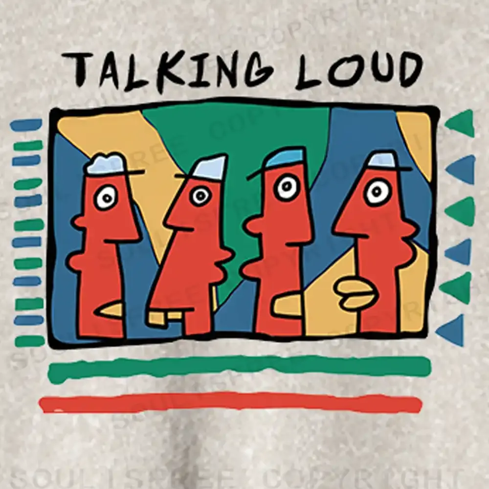 Silent Communication Washed Cropped Sweatshirt