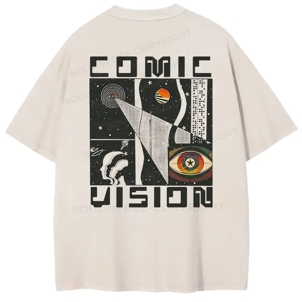 Comic Vision Washed Space T-shirt