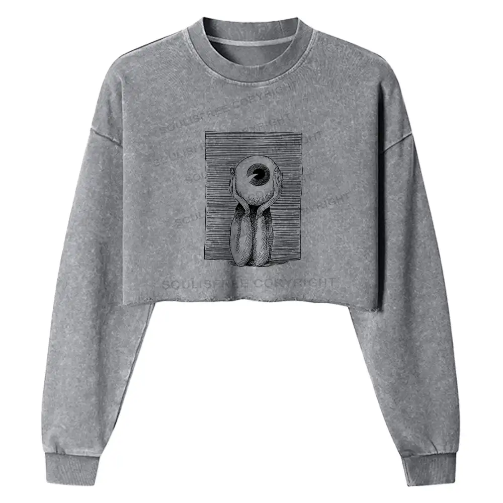 The Eye of the Beholder Washed Cropped Sweatshirt