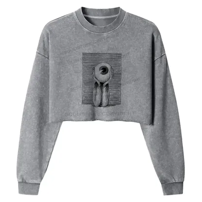 The Eye of the Beholder Washed Cropped Sweatshirt