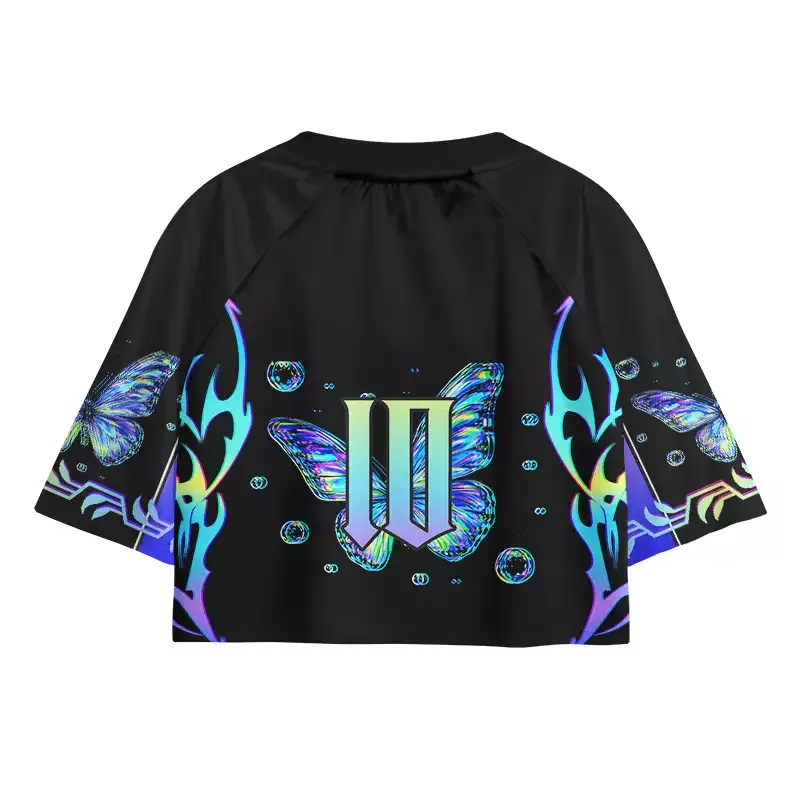 Soulisfree Butterfly Ripple Iridescent Dream Cropped Jersey
