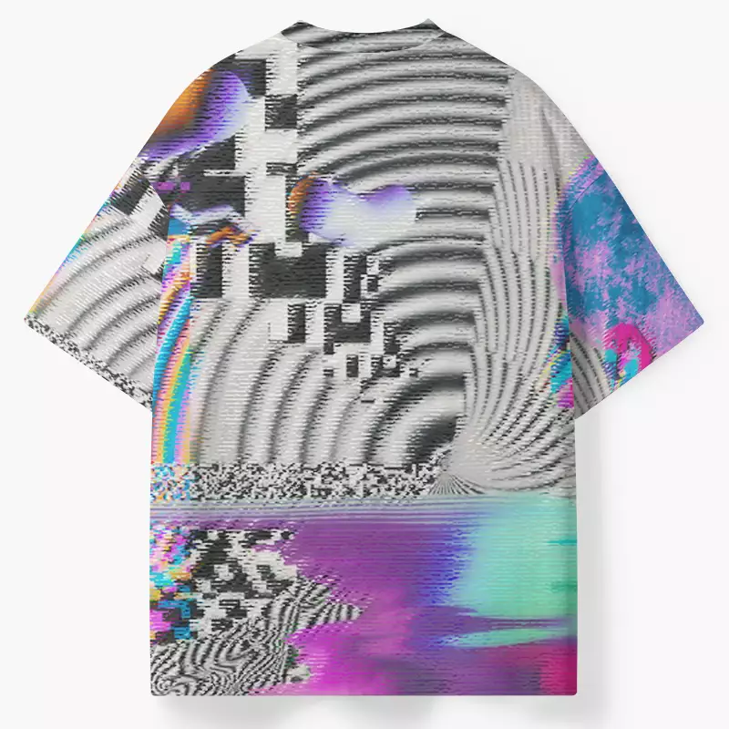 Soulisfree Retro TV Glitch ECO‑PERF Graphic Tee