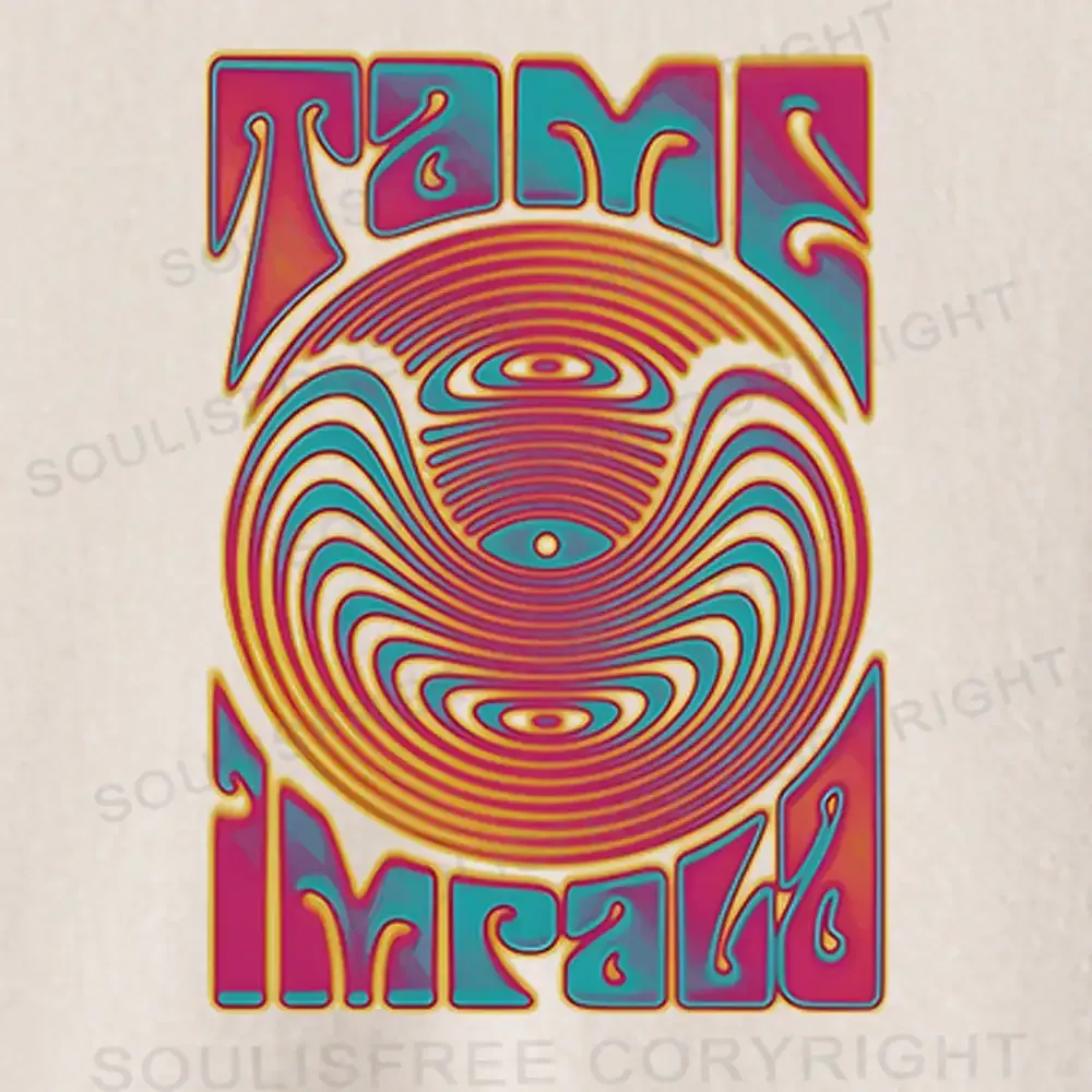 Psychedelic Moment Basic Washed T-shirt