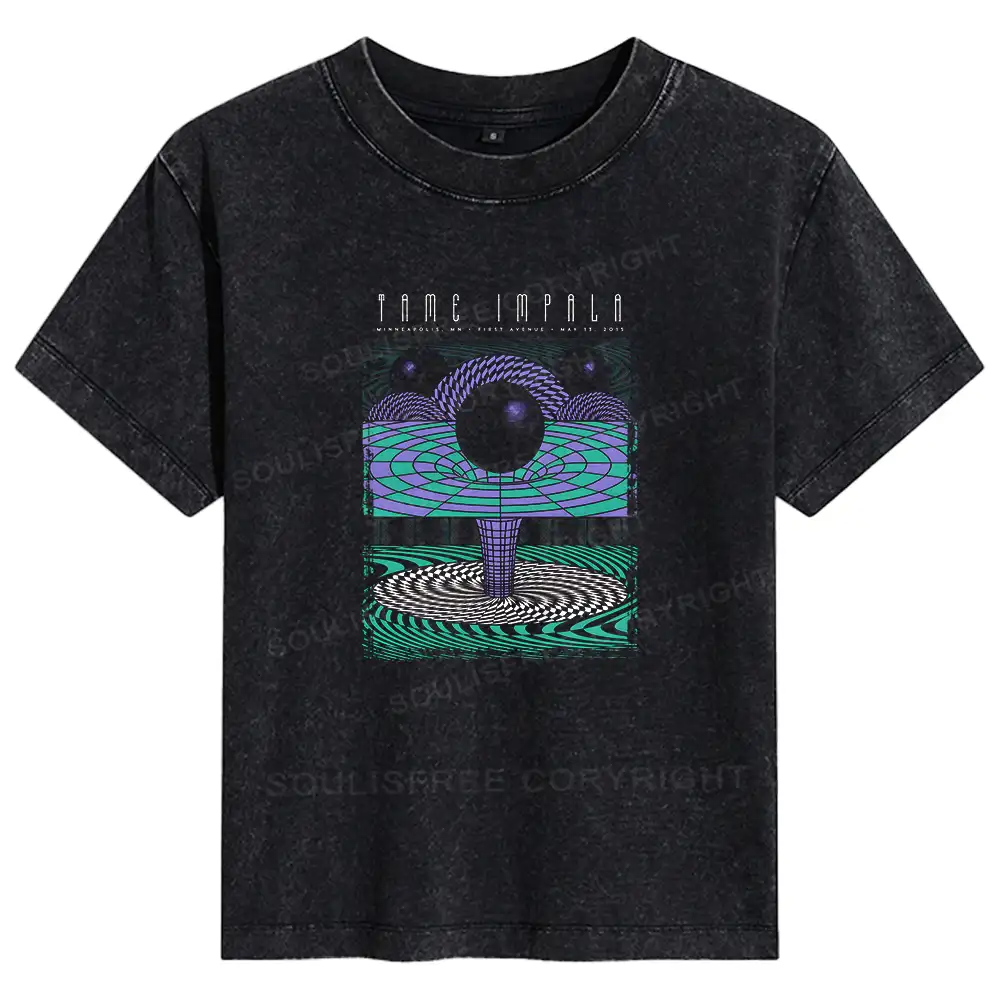 Deep In The Psychedelic World Basic Washed T-shirt