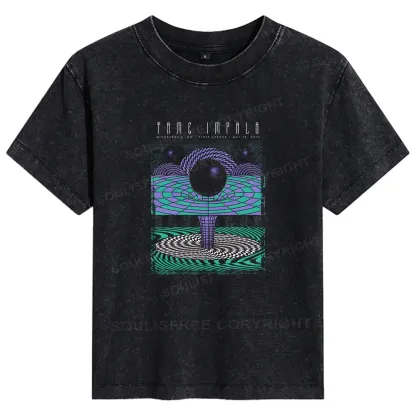 Deep In The Psychedelic World Basic Washed T-shirt