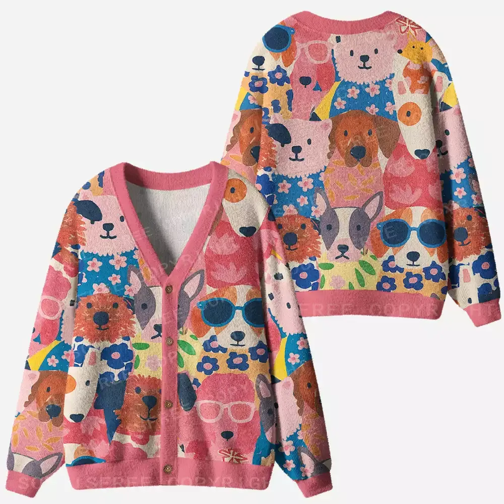 Fur-tastic Friends Ugly Cardigan Sweaters