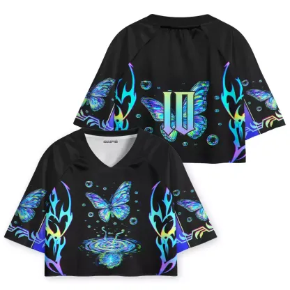 Soulisfree Butterfly Ripple Iridescent Dream Cropped Jersey