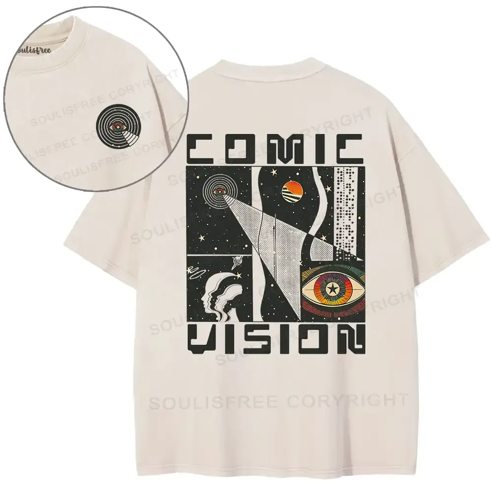 Comic Vision Washed Space T-shirt
