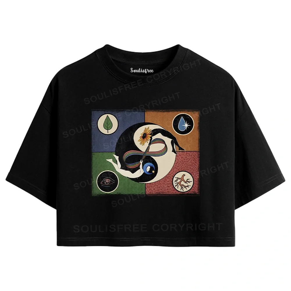 Designed Day Or Night Crop Top