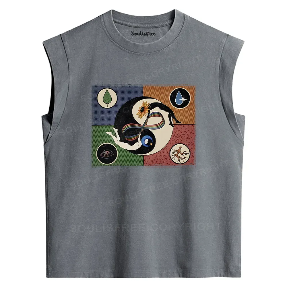 Day Or Night Washed Tank Tops