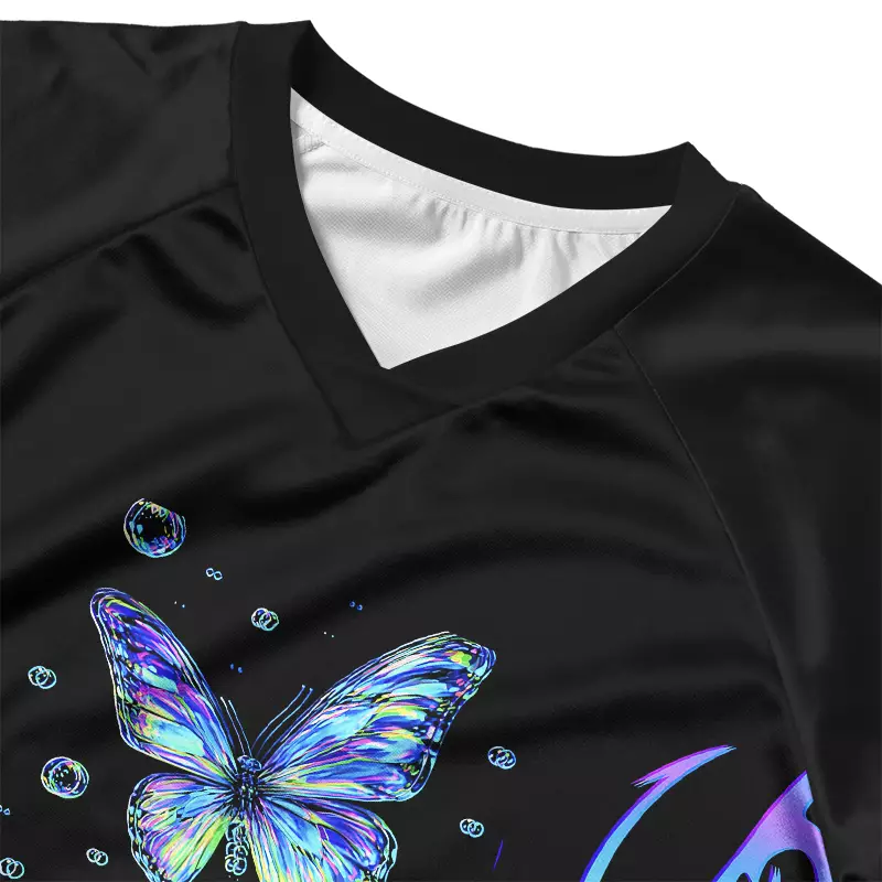 Soulisfree Butterfly Ripple Iridescent Dream Cropped Jersey