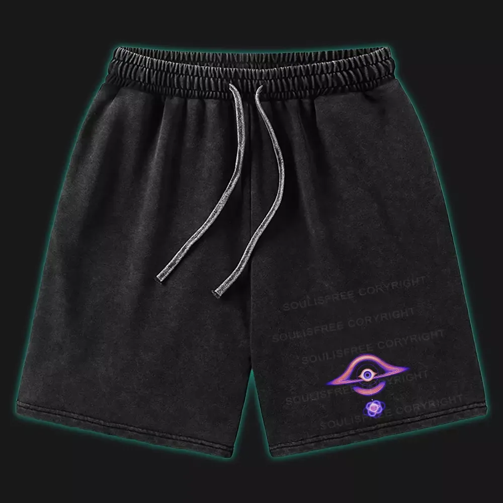 Designed When A Particle Falls Into A Black Hole Washed Shorts