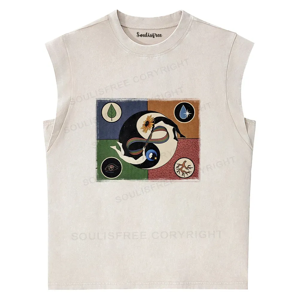 Day Or Night Washed Tank Tops