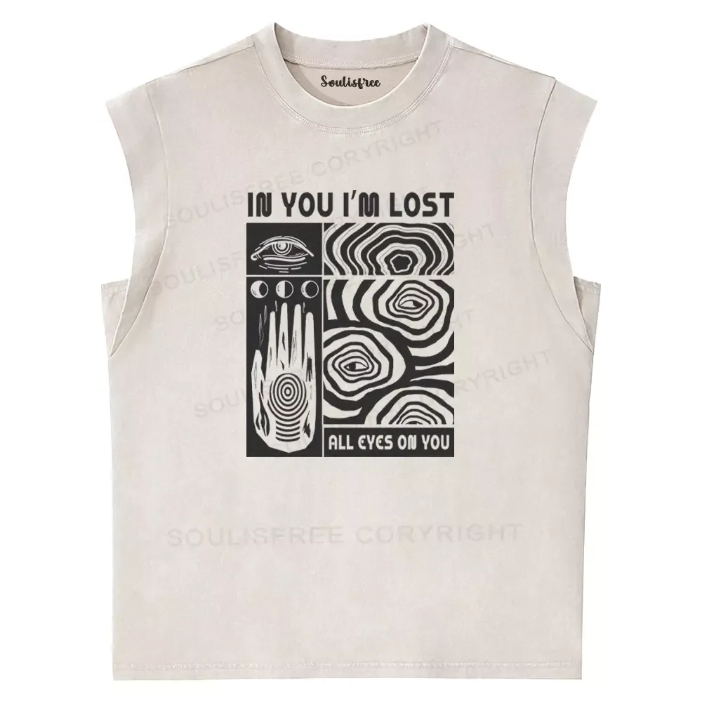 Designed IN YOU I'M LOST Washed Tank Tops