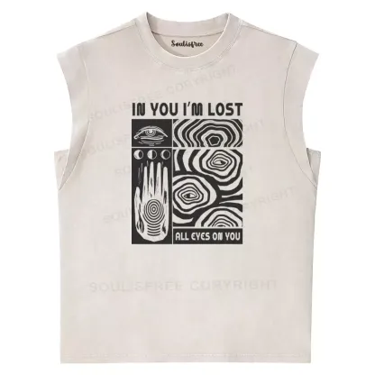 IN YOU I'M LOST Washed Tank Tops