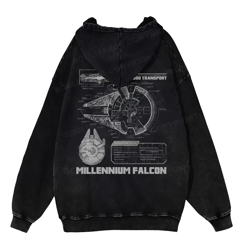 Designed Utopia Mesh Jersey Washed Hoodie