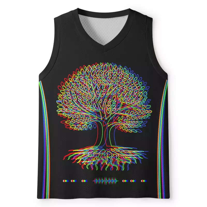 Soulisfree Psychedelic Tree Of Life Mesh Tank