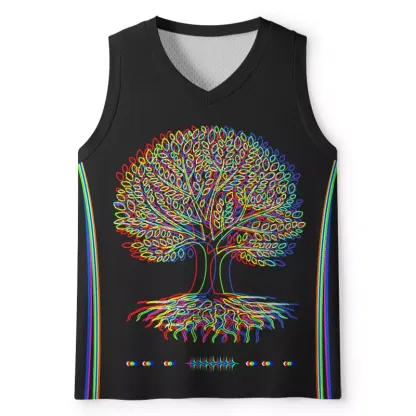 Soulisfree Psychedelic Tree Of Life Mesh Tank