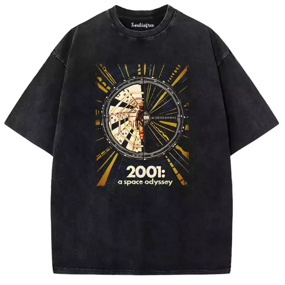 Designed Astronaut Space Travel Washed T-shirt