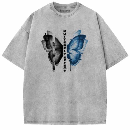 Soulisfree  BUTTERFLY EFFECT Washed Tee