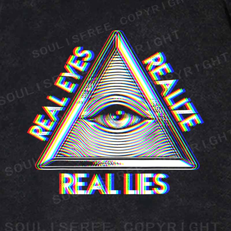 Soulisfree Real Eyes, Realize, Real Lies Washed Hoodie