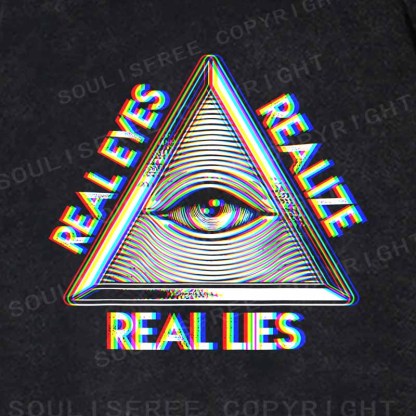 Soulisfree Real Eyes, Realize, Real Lies Washed Hoodie