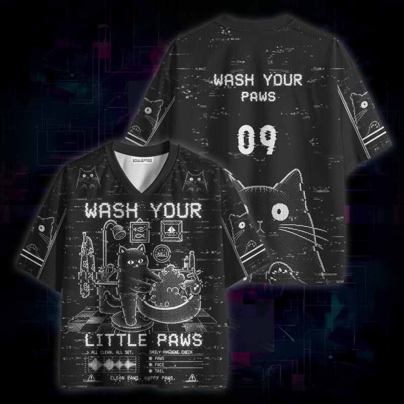 Soulisfree WASH YOUR LITTLE PAWS Mesh Jersey