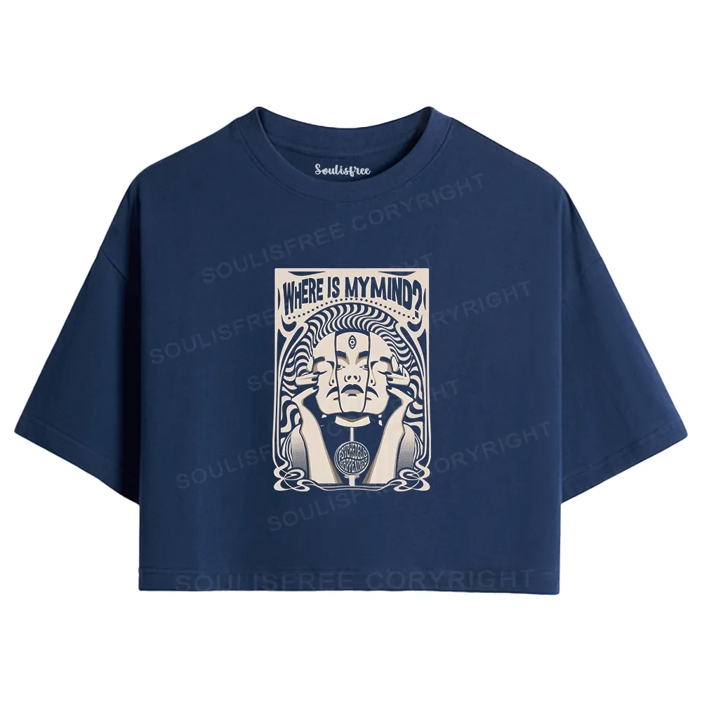 Where Is My Brain Crop Top