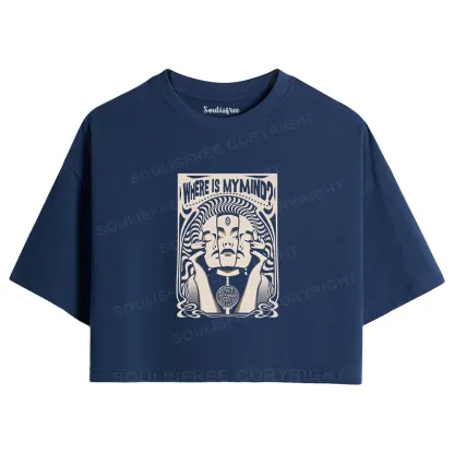 Where Is My Brain Crop Top