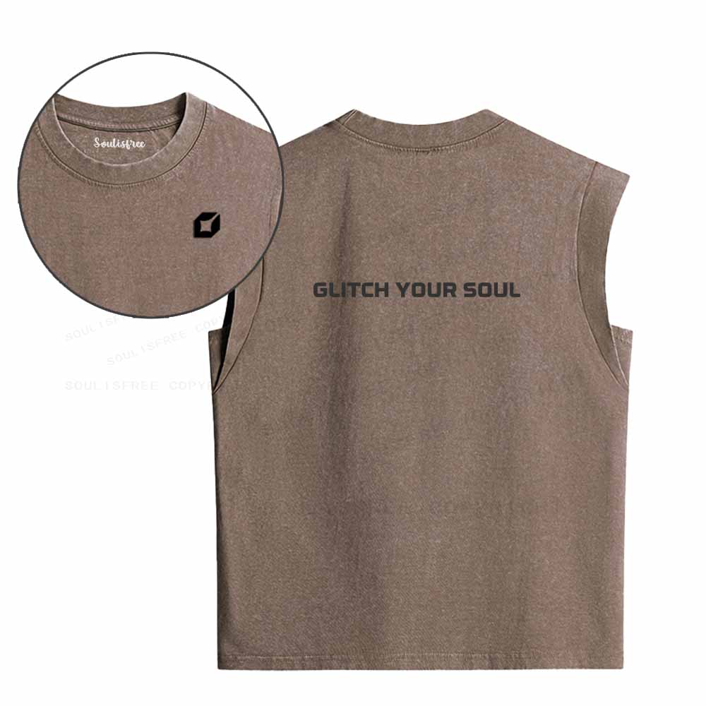 Soulisfree  Glitch your soul  Women's Washed Tank Top