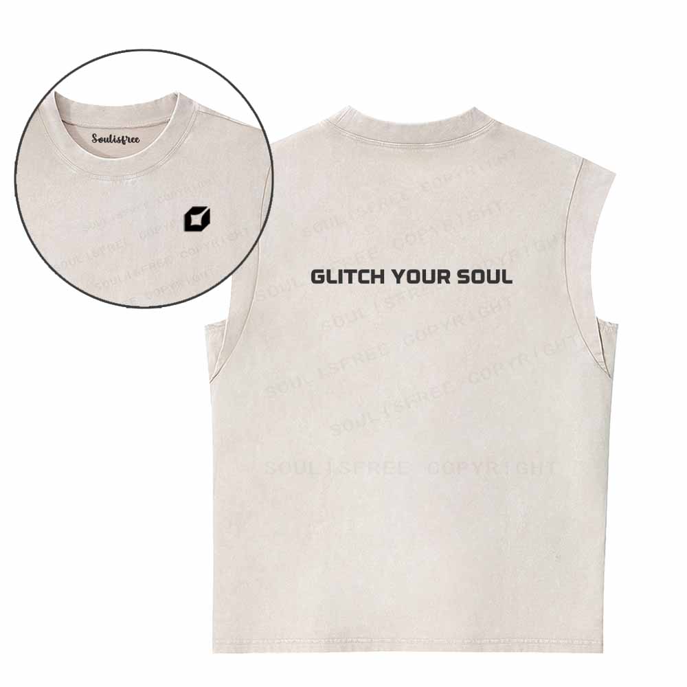 Soulisfree  Glitch your soul  Women's Washed Tank Top