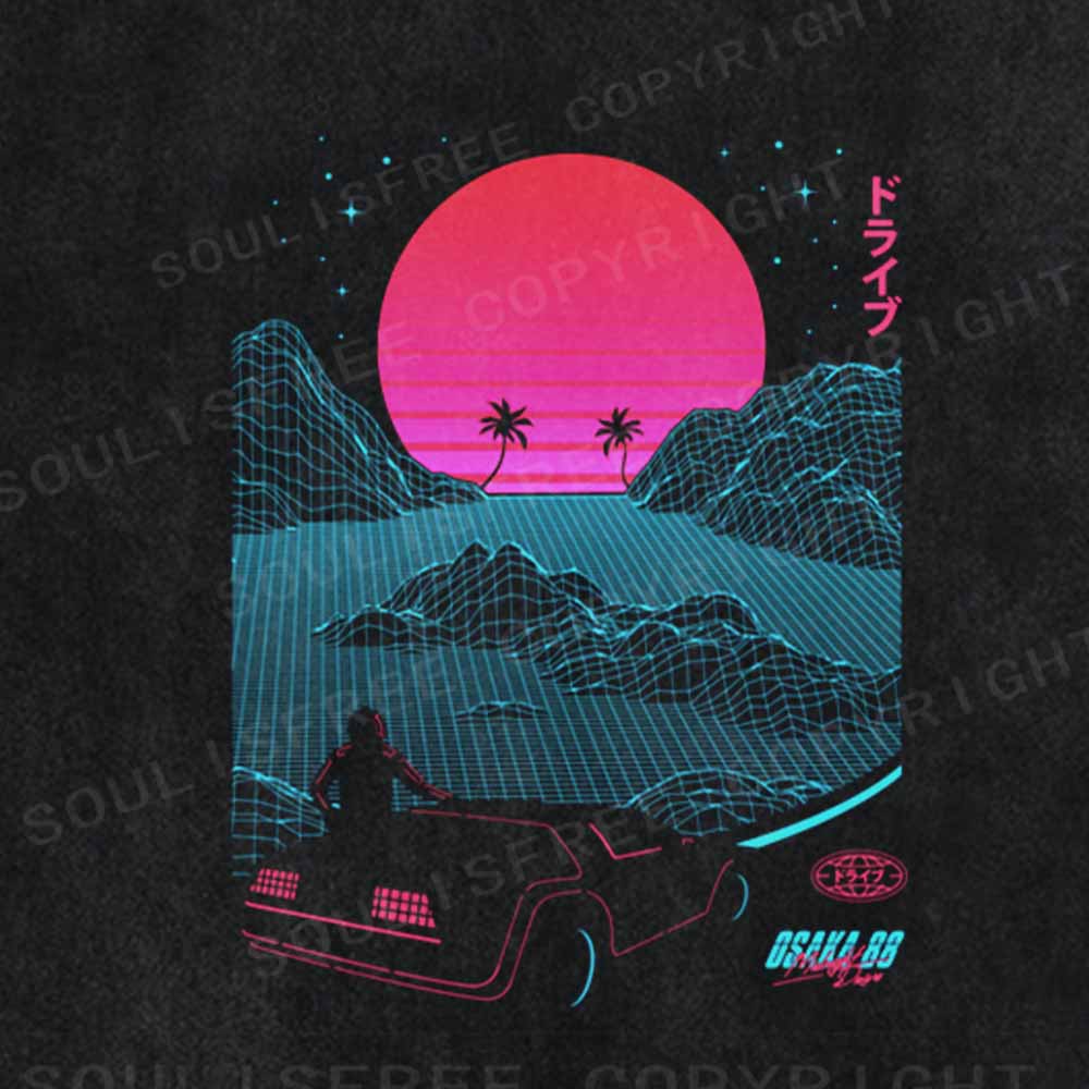 Soulisfree Midnight Drive 88  Washed Tee
