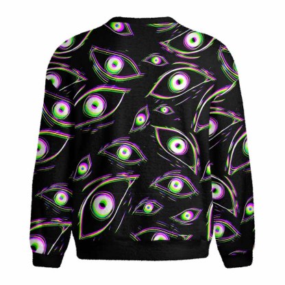 Soulisfree Glitch Vision Fuzzy Crewneck Sweater