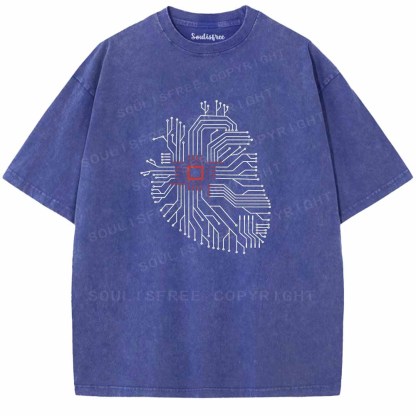 Soulisfree CIRCUITRY OF THE MIND Washed Tee