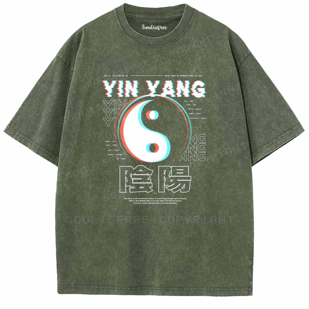Soulisfree  YIN YANG Washed Tee