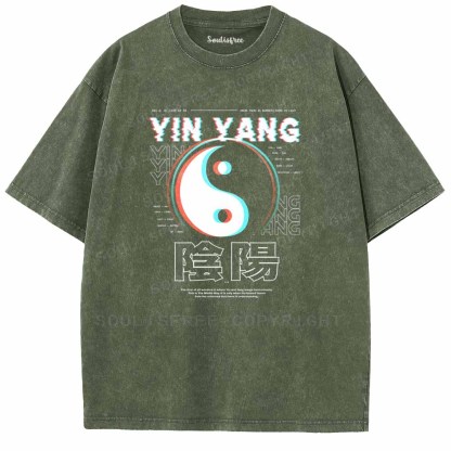 Soulisfree  YIN YANG Washed Tee
