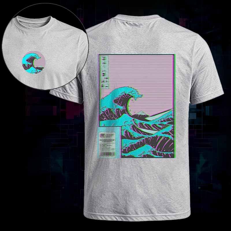 Soulisfree   Neon Kanagawa Wave Classic Tee