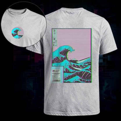 Soulisfree   Neon Kanagawa Wave Classic Tee