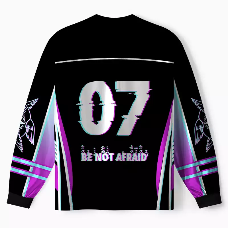 Soulisfree BE NOT AFRAID — Divine Glitch Wings Long Sleeve Jersey