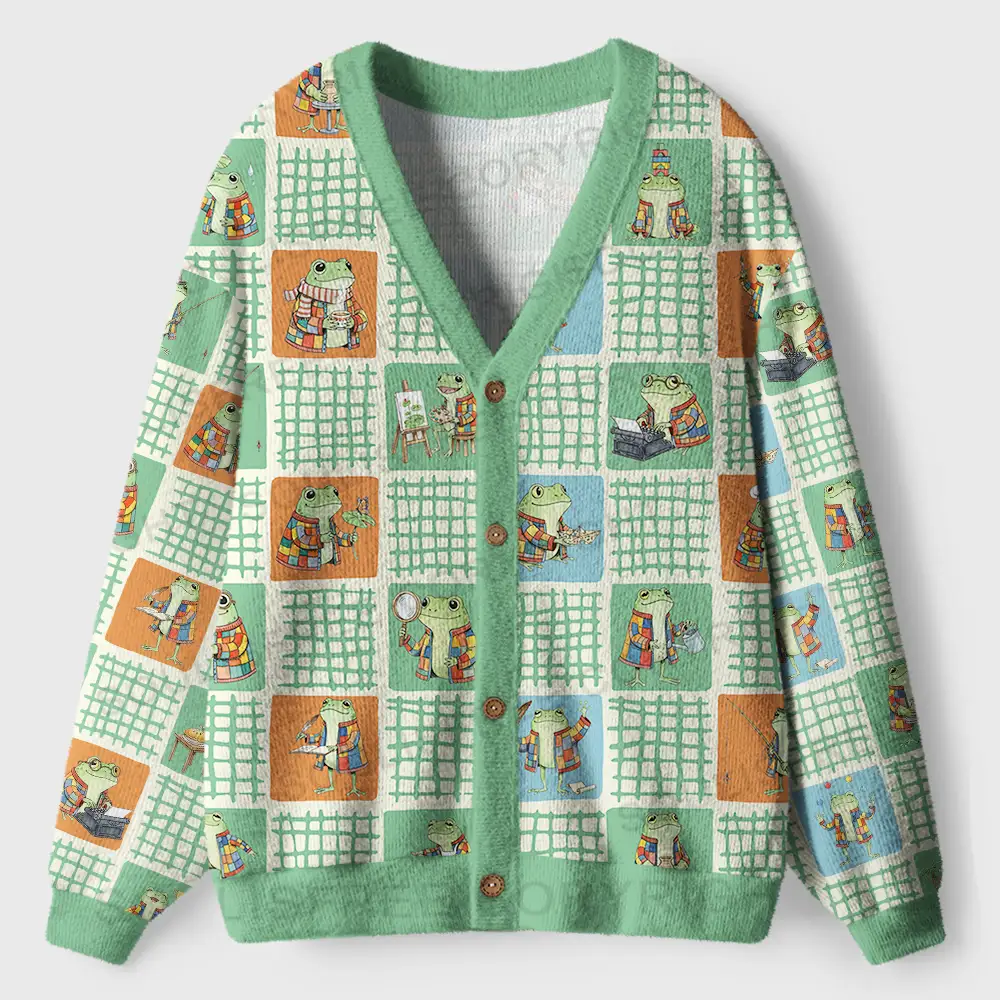 Frog Life Ugly Cardigan Sweaters