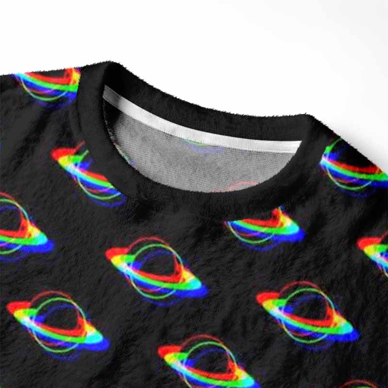 Soulisfree Find Your Own Orbit Fuzzy Crewneck Sweater