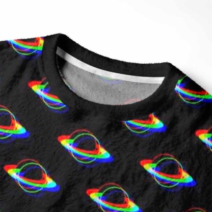 Soulisfree Find Your Own Orbit Fuzzy Crewneck Sweater