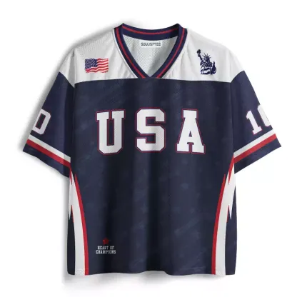 Soulisfree Retro Vintage United States Soccer Mesh Jersey